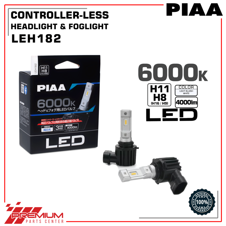 PIAA 6000K LED Bulb H11/H8/H16/H9 Headlight and Foglight with Built in ...