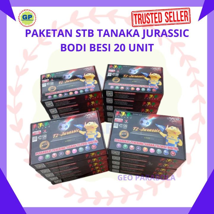 PAKETAN SET TOP BOX STB DIGITAL TANAKA T2 JURASSIC METAL BODI BESI 20 ...