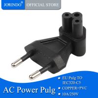 【lz】■❀  Jorindo ue plugue de conversão ac europeu 2 pinos macho para iec 320 c5 adaptador de energia ângulo direito ue para iec320 c5 plug