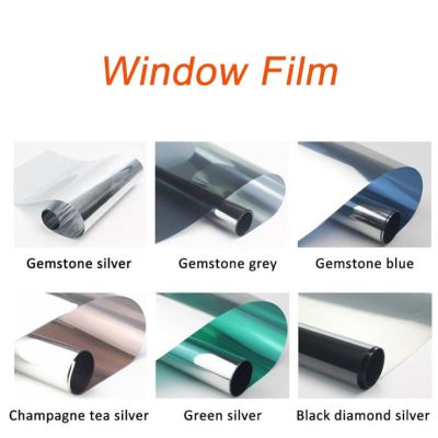 50cmx1m Waterproof Window Film One Way Mirror Silver Insulation Stickers UV Rejection Privacy Window Tint Films