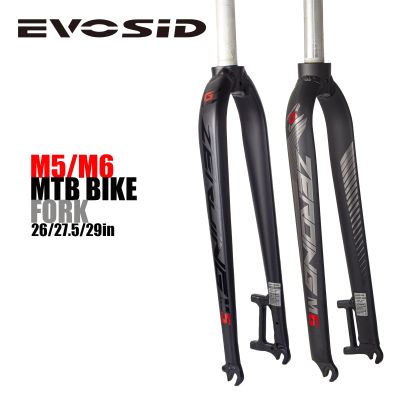EVOSID ส้อม M5 M6 MTB ส้อมอะลูมินัมอัลลอยเหมาะสำหรับ26/27.5/29Er ยางซี่ล้อจักรยานถนน V เบรคหน้า Forks