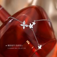 [COD] Korean version of diamond butterfly tassel necklace female niche design light luxury fashion all-match student bestie clavicle chain