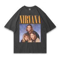 เสื้อยืดคอกลมเสื้อยืด พิมพ์ลาย Nirvana Hanson Brothers Nirvana 90-An สไตล์วินเทจS-4XLS-5XL