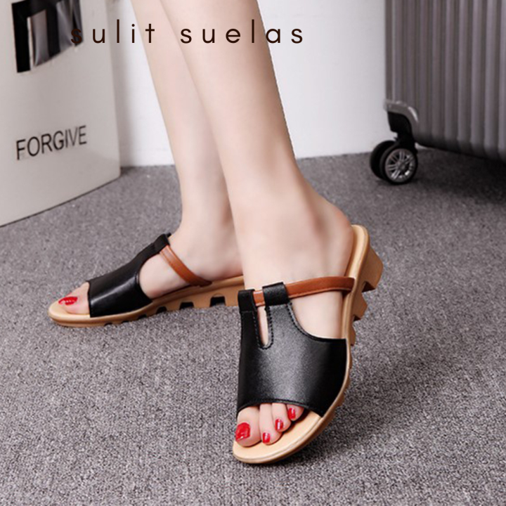 Sulit Suelas Fashion Low Heel Sandals Stylish And Trendy Women Casual 