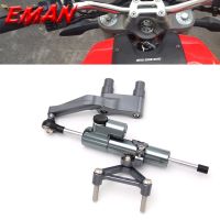 For DUCATI 696 796 795 1100 Monster Adjustable Motorcycles Steering Stabilize Damper Bracket Mount Kit CNC Aluminum