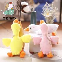 OSSMAX ของขวัญคริสต์มาสขนนุ่ม20CM,พวงกุญแจห่านสีขาวสำหรับเด็กของเล่นตุ๊กตากระเป๋าสะพายไหล่บ้านพวงกุญแจตุ๊กตาผ้ากำมะหยี่ขนห่านพวงกุญแจตุ๊กตาห่าน