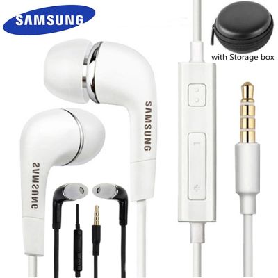 หูฟัง EHS64ชุดหูฟัง Samsung พร้อมหูฟังมีสายอินเอียร์มีไมโครโฟนในตัว3.5มม. สำหรับสมาร์ทโฟน