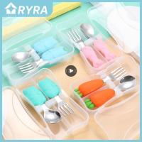 Dessert Spoon Feeding Spoon Fork Twist Fork Spoon Silicone Soft Spoon Childrens Tableware Tray Bowl Fork Spoon Baby Accessories Bowl Fork Spoon Sets