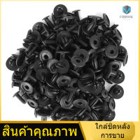 100Pcs รถ หมุดพลาสติก 6mm Hole Dia Fastener Fender Bumper Push Pin Clip AP