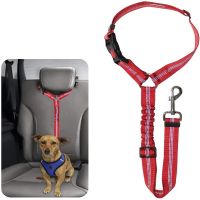 [HOT HOT SHXIUIUOIKLO 113] Solid Two In One Pet Car Seat Belt Lead Leash BackSeat Safety Belt Adjustable Harness For Kitten Dogs Collar Pet Accessories