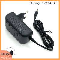 ? SUW 1A 2A 1.5A อะแดปเตอร์12V ปลั๊กเสียบผนังสำหรับชาร์จไฟ DC LED แถบไฟมินิพับเครื่องซักผ้า5.5x2.5มม