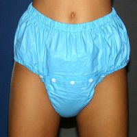 Free Shipping FUUBUU2211-Blue-XXL-1PCS Open front waterproof pants adult non disposable diaper incontinence pants for adults