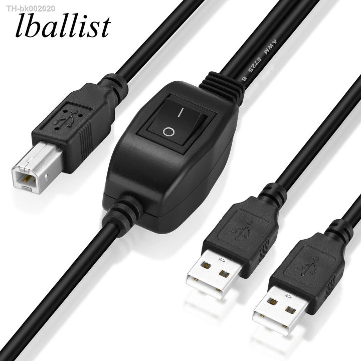 lballist-usb-2-0-type-b-to-dual-usb-2-0-type-a-printer-splitter-cable-with-switch-foil-braided-shielded