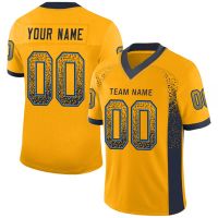 Customized Football Jersey for Men Yellow Series Personlized Football Short Sleeves Athletic Tee Shirts Unisex Top