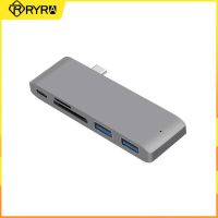 RYRA 5-in-1 Aluminium Alloy Type C USB C Hub Adapter with High-speed USB-C Charging 3.0 ports Card Reader for Surface Pro/Google USB Hubs