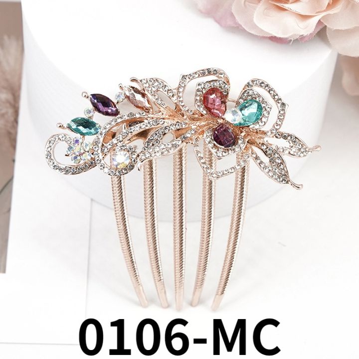 new-korean-fashion-adult-hair-accessories-exquisite-colorful-rhinestone-flower-headdress