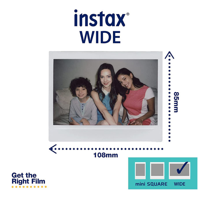 fujifilm-instax-wide-film-10pcs-pack-ฟิล์มขนาด-wide-สำหรับกล้องอินสแตนท์-1แพ็ค-ถ่ายได้-10-รูป-ของแท้