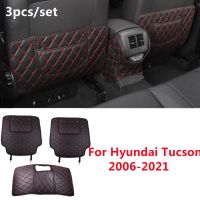 2006-07-2021 Tucson Hyundai เสื่อป้องกันสกปรกที่เท้าแขนแผ่นหลังเบาะนั่งหนัง PU