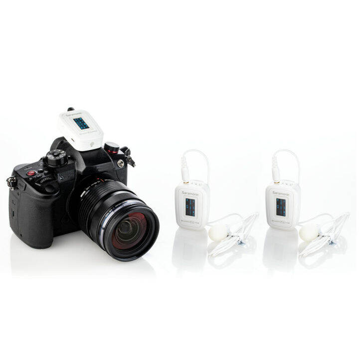 saramonic-blink500-pro-b2w-white-ไมโครโฟนไร้สาย-คลื่น-2-4ghz-สำหรับกล้องและสมาร์ทโฟน-1ตัวรับ2ส่ง-รับประกัน-saramonic-thailand-กทม-ส่งด่วนทักแชท