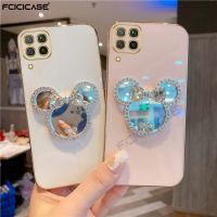 {Taoyitao เคส} กระจกแวววาวเคลือบเคสสำหรับหัวเหว่ย Nova 7i 9Z 9 SE 8i 5T 8 7 6 5 10 Pro Y70 Y90 Plus ที่ยึดหมี Y61นิ่มฝาครอบป้องกันการหล่น