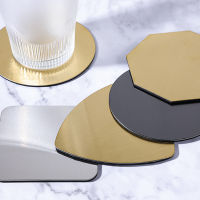 Desktop Ornaments Coffee Cup Pad Photography Props Stainless Steel Coasters Non-slip Coasters Table Mat