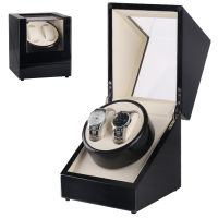 FK Watch Winder กล่องหมุนนาฬิกา ออโตเมติก แบบอโตเมติก 2 เรือน สีดำ/สีครีม