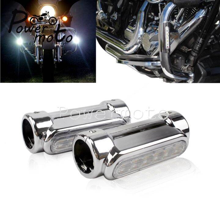 Chrome Highway 32mm Engine Guard Dual Turn Signal Light 11/4 quot