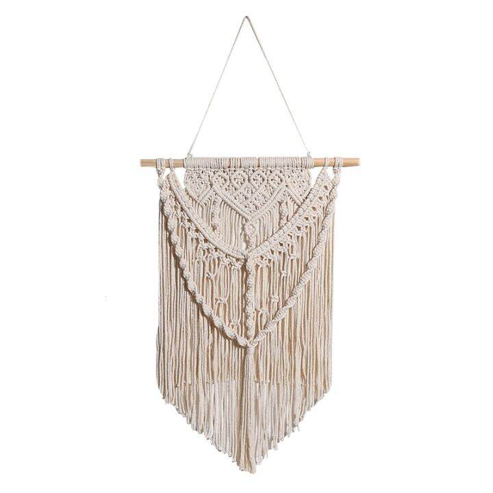 Macrame Boho Wall Hanging Decor, Geometric Woven Tapestry Chic ...