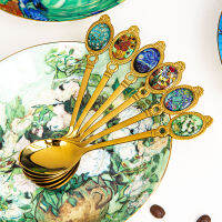 New Design Royal Style 304 Stainless Steel Coffee Spoons Van Gogh Design