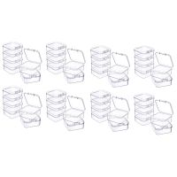 48 Pieces Mini Plastic Clear Storage Box for Collecting Small Items, Beads, Jewelry, Business Cards