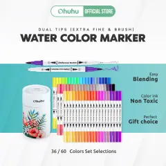 Ohuhu Dual Tips Alcohol Art Markers - Brush & Fine (48/120 Colors