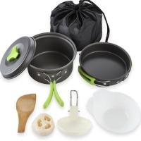 QianXing Shop LALANG Survival Portable Tableware Set Non-stick Pots Pans Bowls Outdoor Cooking Picnic Set for Hiking Camping Travel Barbecue