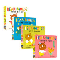 English original picture book baby bear and mouse series mechanism operation book 4 volumes collection bear and mouse hardcover paperboard book series interesting parent-child interactive game book childrens Enlightenment cognitive toy book