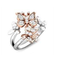 [COD]♥แหวนเพชร ชุบทอง 18K ฝังเพทาย รูปผีเสื้อคู่ สไตล์ใหม่ วินเทจน่ารักแหวนผู้หญิงเครื่องประดับเกาหลีแฟชั่นอุปกรณ์เสริมแหวนคู่เงินแท้925แหวนสำหรับผู้ชายวาเลนไทน์ แหวน Christmas Gift