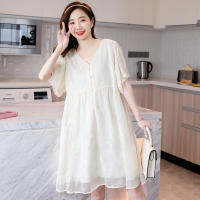 T8193# Women Dresses Loose Summer Embroidery Womens Clothing Woman Clothes