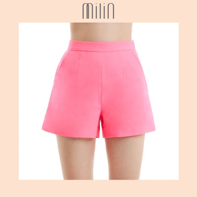 [MILIN] Flat front high waist shorts กางเกงขาสั้นเอวสูงซิปข้าง Slight Shorts