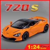 KLT Scale 1/24 McLaren 720S โลหะขนาดใหญ่หล่อรถยนต์รุ่นลูกเต๋าของเล่นสำหรับเด็กผู้ชายเด็กยานพาหนะคอลเลกชัน