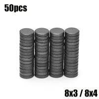 10 20 50pcs/Lot 8x4mm 8x3mm Black Small Round Magnet Fridge Ferrite Magnet Permanent Magnet Round Speaker Magnet