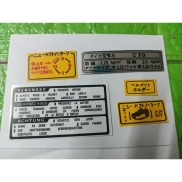 Bộ tem thông số xe Honda DD 70 hàng nhập Thái Lan