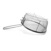 2Pcs Stainless Steel Fry Baskets Hot Oil Frying Fried Basket with Single Handle Mesh Noodle Dumplings Food Colander