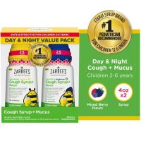 แบรนด์น้องผึ้ง ซาบี Zarbee’s Kids Cough + Mucus Day/Night with Honey /  Age 2-6 year