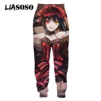 LIASSO anime Tohka Tokisaki 3D printed jogging pants for men and women breathable casual wear Harajuku sports pants