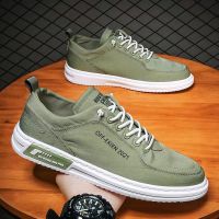 ♙❒❆ Canvas Shoes Men Sneakers Casual Breathable Walking Flats Lace up Skateboard Trainers Fashion Lightweight Man Vulacnized Shoes