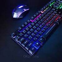 Oker KM-6120 คีย์บอร์ดเรืองแสง+Mouse GAMING มีไฟ RGB ประกัน 1ปี