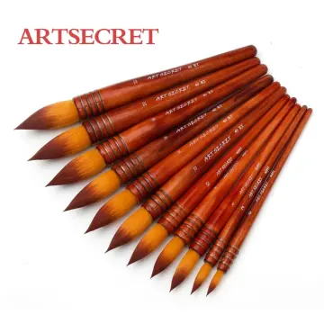 ArtSecret #2206 Filbert Combs Brush For Watercolor Acrylic Painting Korea  Nylon Hair Multi-Functional Artist Tools