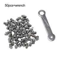 50pcs Bicycle Pedal Pins Non-slip With Wrench Bike M4 Pedal Bolts Replacement Mountain Bikes Pedal Pin Cycling Accessories