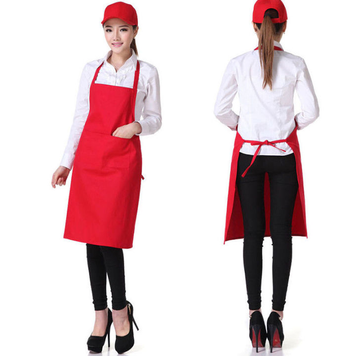 convenient-color-apron-with-pocket-large-cooking-for-women-men-cleaning-aprons-clothes-waterproof-oil-proof-chefs-kitchen-apron-aprons