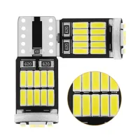 10PCS W5W T10 194 501 Led Canbus ไม่มีข้อผิดพลาดภายในรถ T10 26 SMD 4014ชิปสีขาวบริสุทธิ์เครื่องมือไฟหลอดไฟ