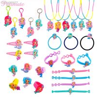 ◊﹉ PATIMATE 6pcs/Lot Mermaid Party Decoration Mermaid Keychain Necklace Ring Party Favor For Kids Birthday Party Decor Baby Shower