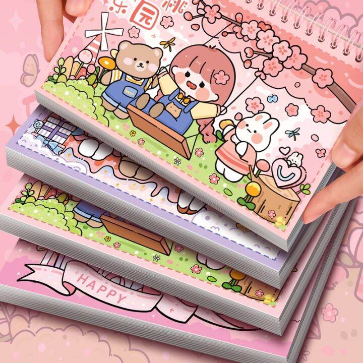 50-sheetscolourful-cute-cartoon-girl-character-stickers-lovely-girl-stickers-waterproof-handbook-diy-craft-photo-album-scrapbook